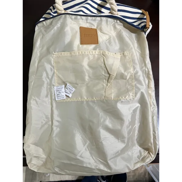Summer & Rose Tote Bag Striped Nautical‎ Beach Rope Handles Zip Closure NWOT - Image 9