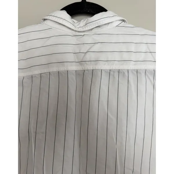 Aritzia Babaton Utility Button Up Relaxed Drapey Twill Shirt Striped Women's Sm - Image 4