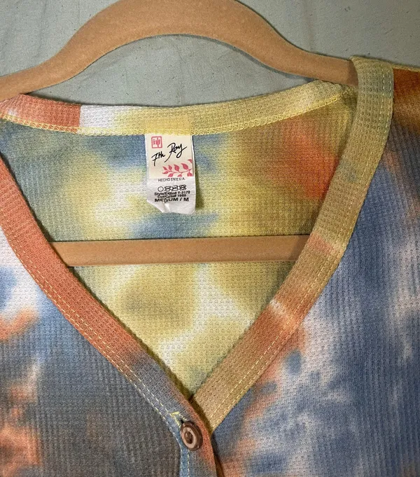 7th Ray Tie Dye Baby Doll Top - Image 2