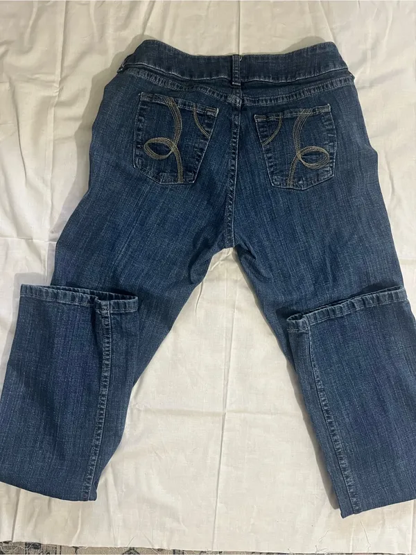 Women’s Dark Blue Straight-Leg Jeans - Image 4