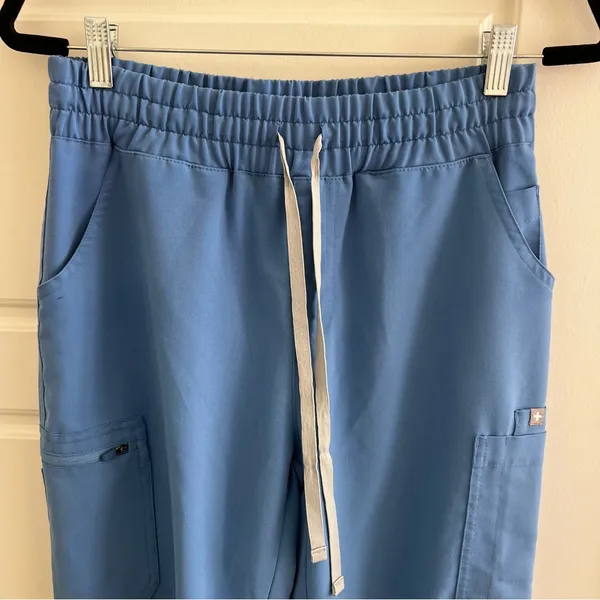 FIGS Blue Scrub Pants Small - Image 4