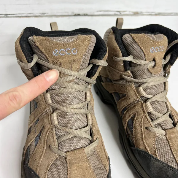 Ecco Gortex Hiking Boot Brown Shoe Size 8-8.5 - Image 5