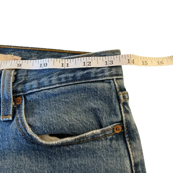 Levi's Premium Wedgie Straight Leg Jeans Womens Blue Denim‎ 25x27.5 Button Fly - Image 11