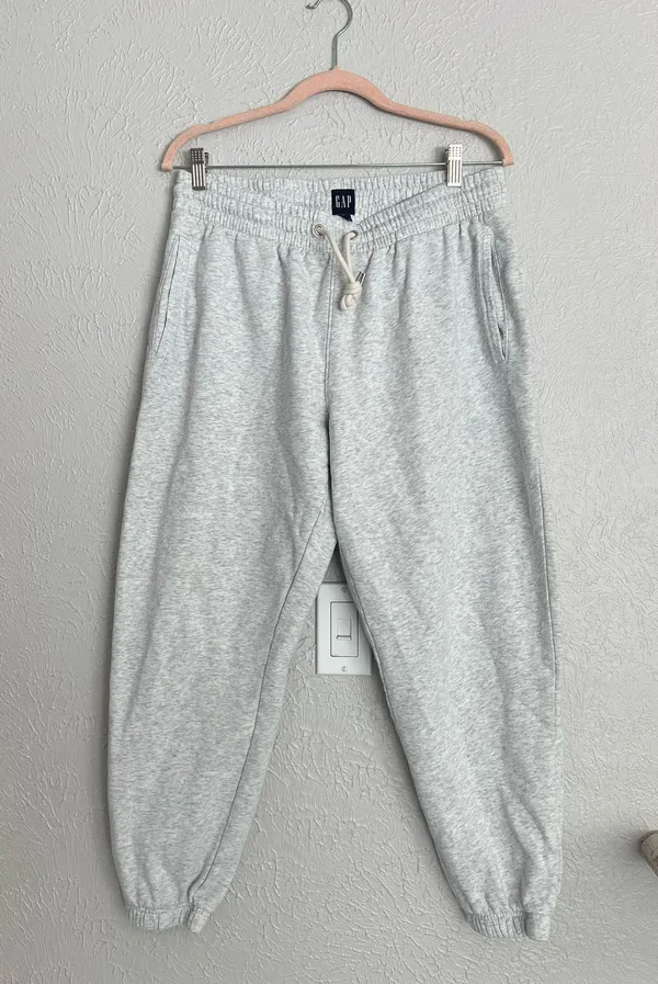 Gap soft classic jogger heather gray  sweatpants L - Image 3
