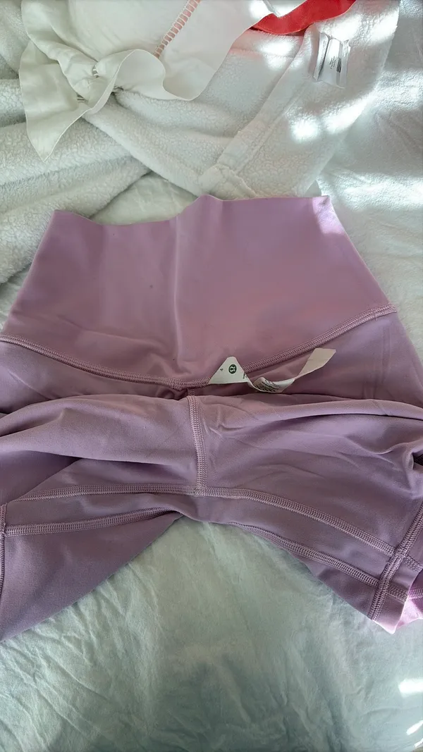 Pink Lululemon Biker Shorts - Image 3