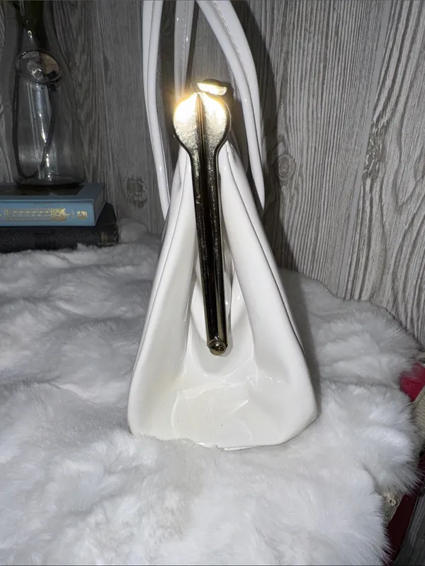 Vintage Structured White Patent Top - Image 11
