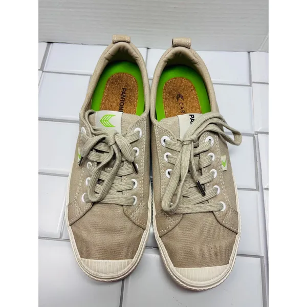 Cariuma x Pantone OCA Low Sneaker Womens 8.5 Men's 7 Plaza Taupe Canvas Shoes - Image 4