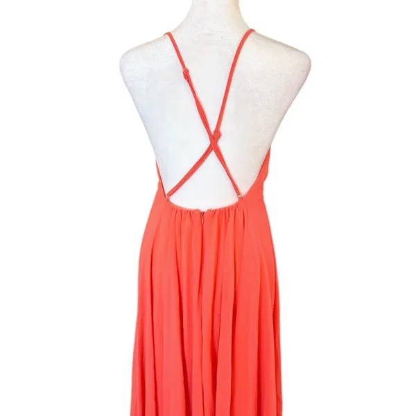 Lulus Mythical Kind of Love Coral Pink‎ Maxi Dress Long Gown Size Medium - Image 5
