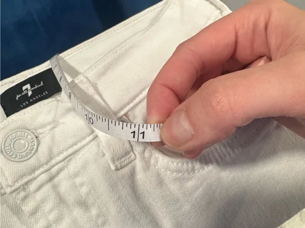 $225 Retail 7FAMK Womems White Metallic Skinny - Image 7