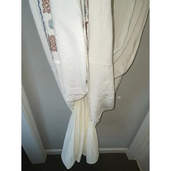 Piper And Scoot L Dress Women’s Cream Floral Embroidered Maxi Cottage Core - Image 12