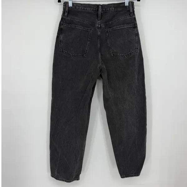 Madewell Balloon Jeans Womens 26 Black Lunar Wash High Rise Barrel Leg - Image 2
