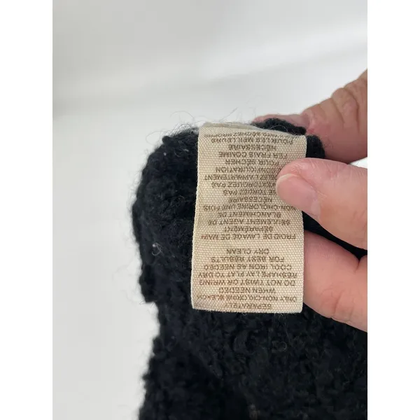 Free People Black Boucle‎ Knit Short Sleeve Vest Coat Gold Snap Button XS Cozy - Image 4