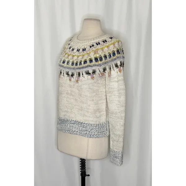 J. CREW x The Reeds Fuzzy Fair Isle Wool Blend Sweater Knitwear Pullover Small - Image 6