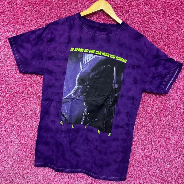 Alien Xenomorph In Space No One Can Hear You Scream Tie Dye M - Image 3