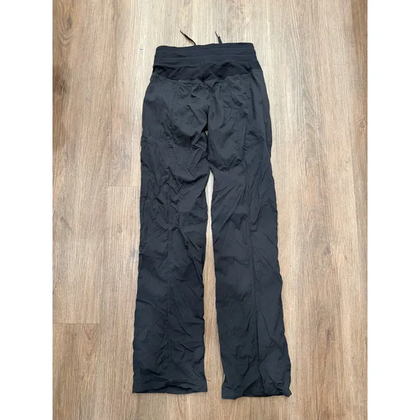 Lululemon dance studio Textured Drawstring Athletic Pants LW5ENOR Size 0 black - Image 2