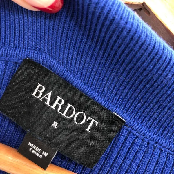 Bardot Collar Knit Dress in Cobalt‎ - Image 9