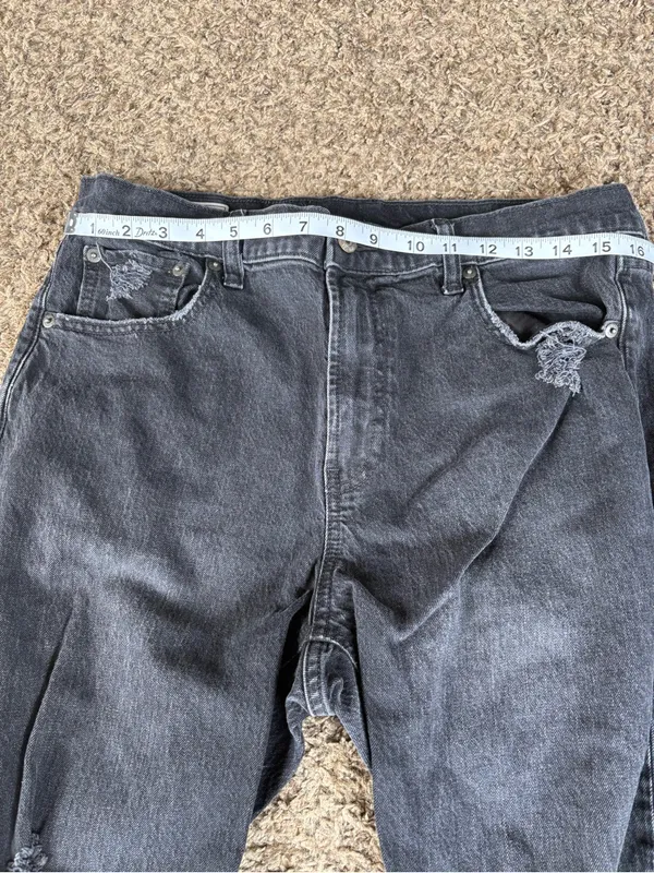GAP Cheeky Straight High Rise Jeans Distressed size 14 - Image 4