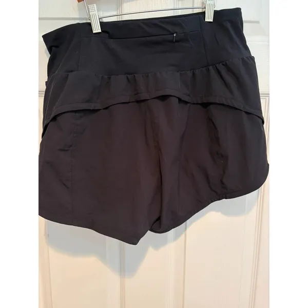 Women‎ Black Athletic Shorts XL Built-In Liner Running Tennis Golf Activewear - Image 2
