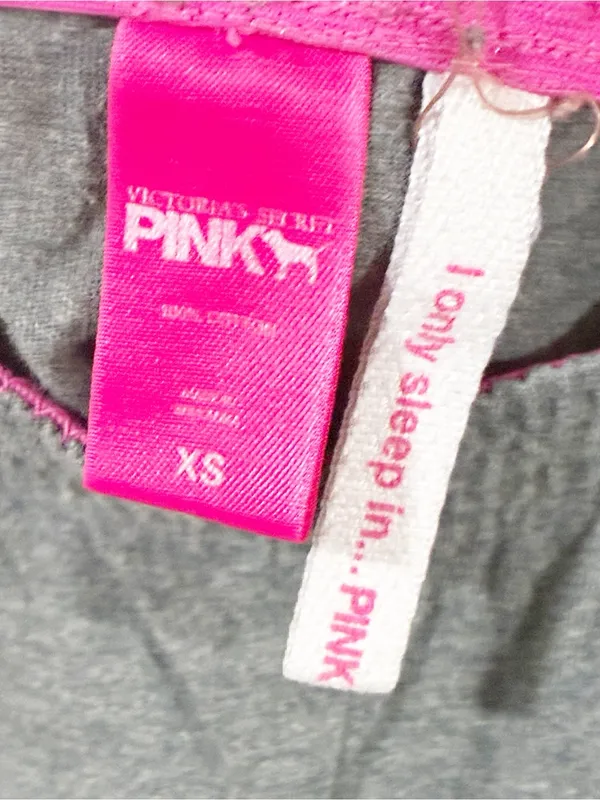 Victorias Secret Pink Vintage Grey Team Pink Sleep Shorts Size XS - Image 3