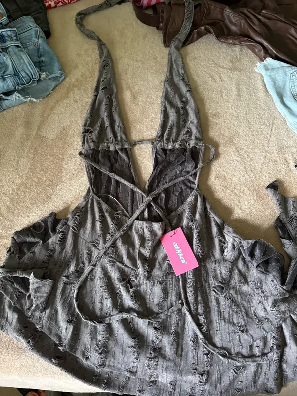 Edikted Mini Dress Open Back - Image 3