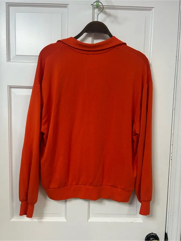 Lou & Grey Bright Orange Knit Pullover - Image 2