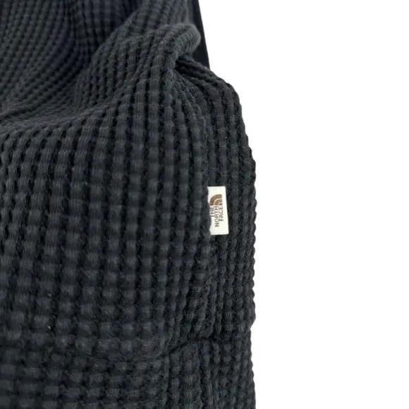 The North Face Womens Waffle Knit‎ Mock Neck Pullover Sweatshirt Charcoal Grey - Image 5