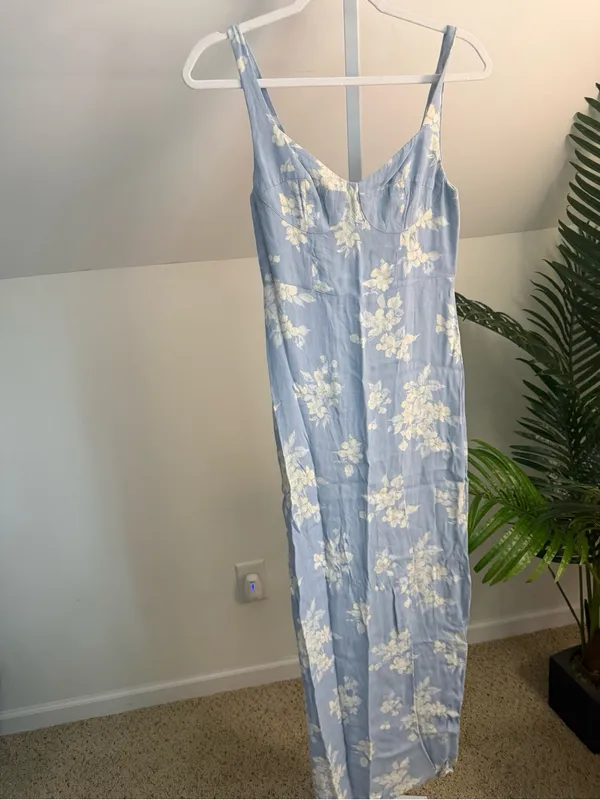 Reformation Liya Dress Bijou Blue dress gown size 0 - Image 4