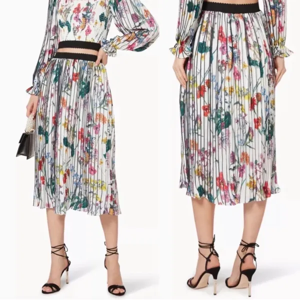 Elliatt Revolve Luxury‎ Paradox Pleated Midi Skirt Small S - Image 2