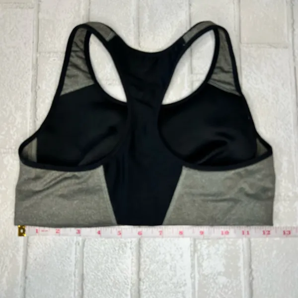 Nike Gray and Black Sports Bras with Moisture-Wicking Fabric - Image 2