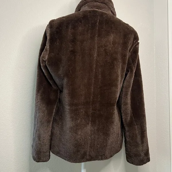 Brandon Thomas Reversible Suede Fur Jacket Women’s Small S Brown with Pockets - Image 6