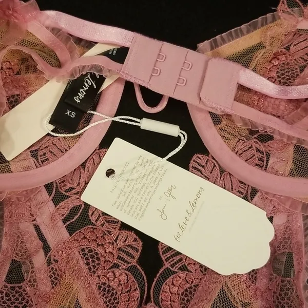 💕FOR LOVE AND LEMONS💕 Grace Bodysuit ~ Mauve Lace Medium XS NWT - Image 11