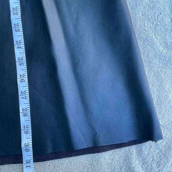 Zara Black Faux Leather Midi Skirt minimalist corpcore classic career chic Large - Image 5