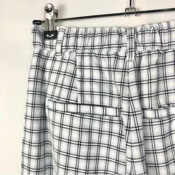 Hollister Ultra High‎ Rise Light Blue Plaid Flare Leg Trouser Pants XS - Image 4