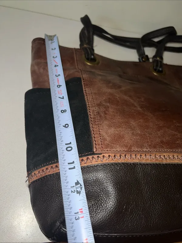 The Sak Two-Tone Brown and Black Leather Tote - Image 5