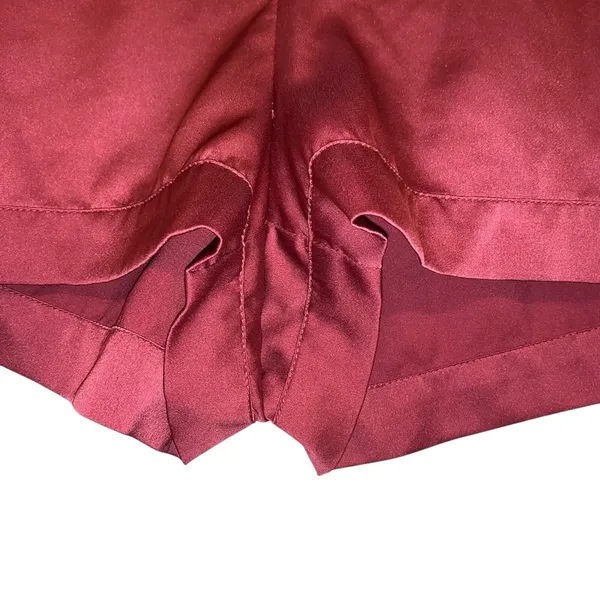 Sam Edelman Satin Lace‎ Lounge Sleep Shorts Burgundy Women’s Medium - Image 3