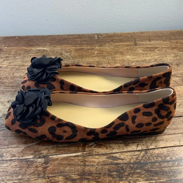 C. Paravino Leopard Ballet Flats size‎ 39 Brown Size 8.5 - Image 4