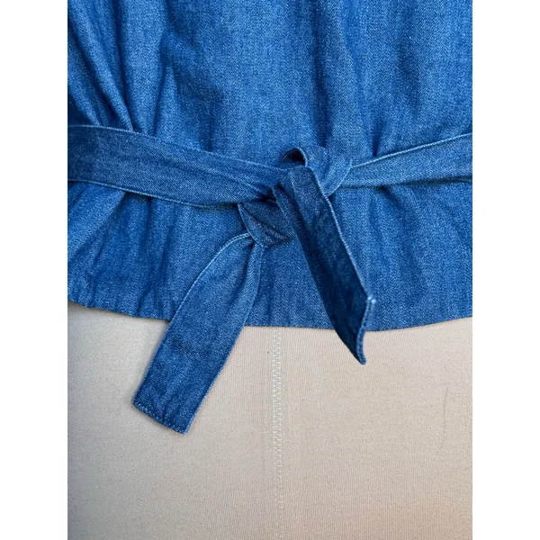 Vintage Eagle’s Eye Patchwork‎ Denim Vest Quilted Embroidered Cottagecore Artsy - Image 6
