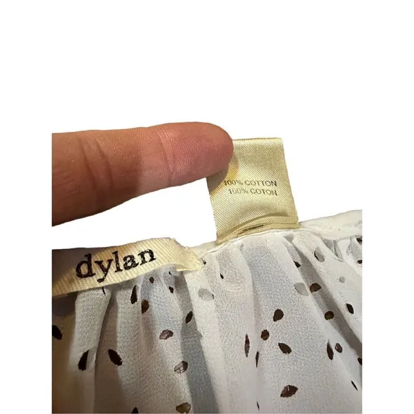 Anthropologie Dylan white‎ eyelet blouse sz M - Image 7