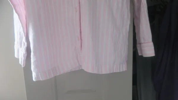 Victoria's Secret vertical stripe sleep shirt top in pink and white size XS. - Image 4