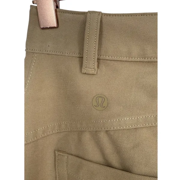 Lululemon Womens City Sleek Mid-Rise Barrel-Leg Pants Tan LW5FF8S Size 24 Preppy - Image 10