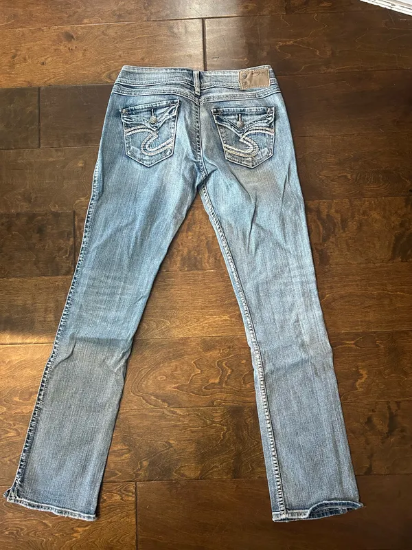 Light wash McKenzie low rise silver jeans Blue Size 28 - Image 2