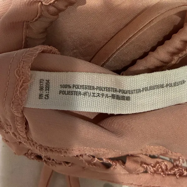 Intimately Free People pale pink satin lace trim side tie cropped camisole. XS - Image 6