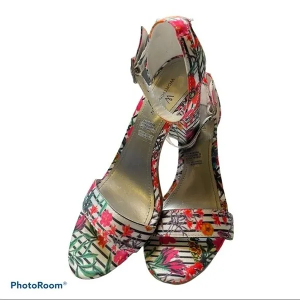 Worthington Heels Floral Striped Beckwith Size 6 - Image 3