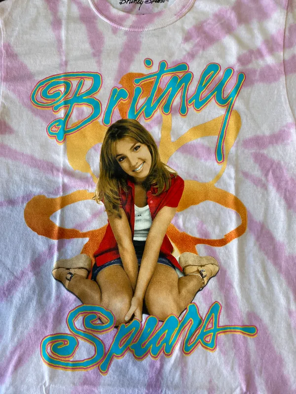 Britney Spears Tie Dye Tee Pink Size Small - Image 3