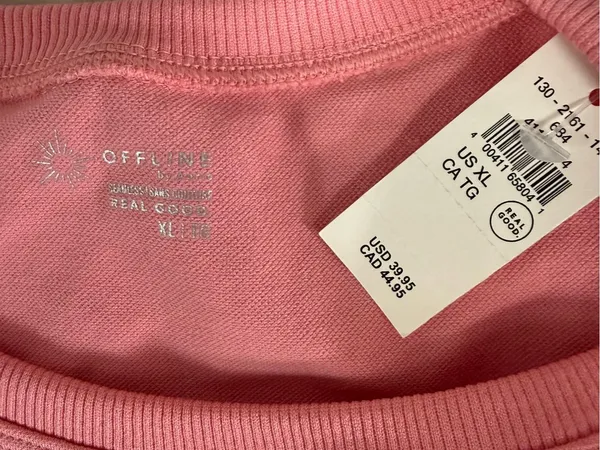 Aerie OFFLINE Seamless Crop Top Pink XL New With Tags - Image 3