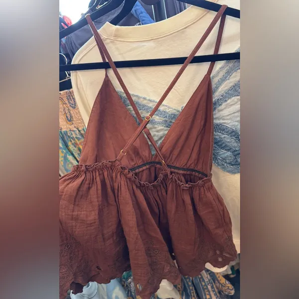 NWT Free People Sunny Days Cami - nutmeg brown - XS - Image 14