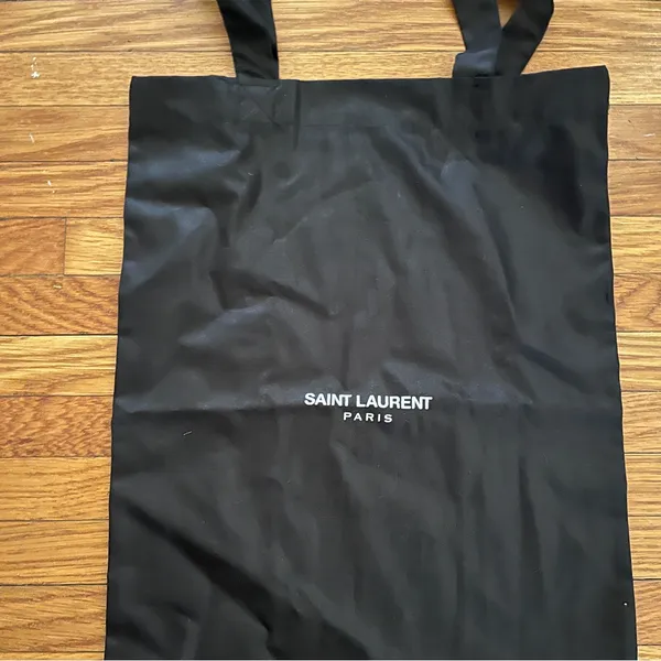 Saint Laurent black cotton tote bag - Image 2