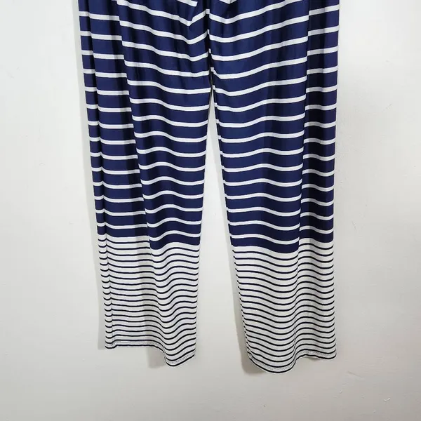Sunny Leigh Navy and White Pull-on Pants NWT Size Small Nautical Stripe Pants - Image 6