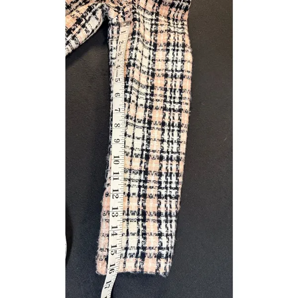 Vintage Jones New York Suit Size 4 Pink Black Plaid Tweed Double Breasted Blazer - Image 11