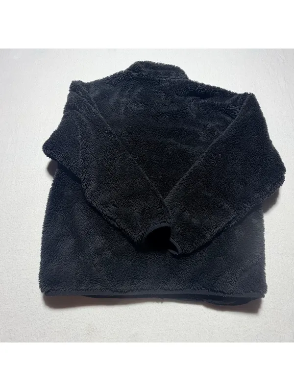 NK Victoria’s Secret Women’s Black Sherpa Fleece Full Zip Jacket Size M - Image 6